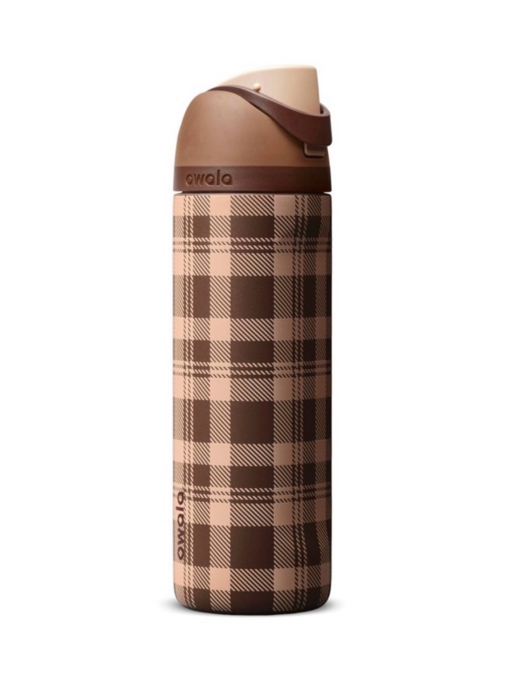 RARE SOLD OUT Owala FreeSip 24oz Brown Plaid Retro Special Edition WaterBottle